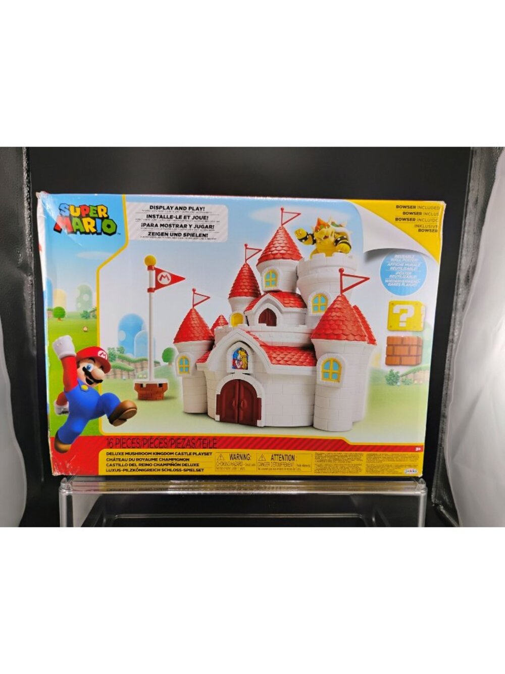 Super Mario Deluxe Mushroom Kingdom Castle Playset With Bowser